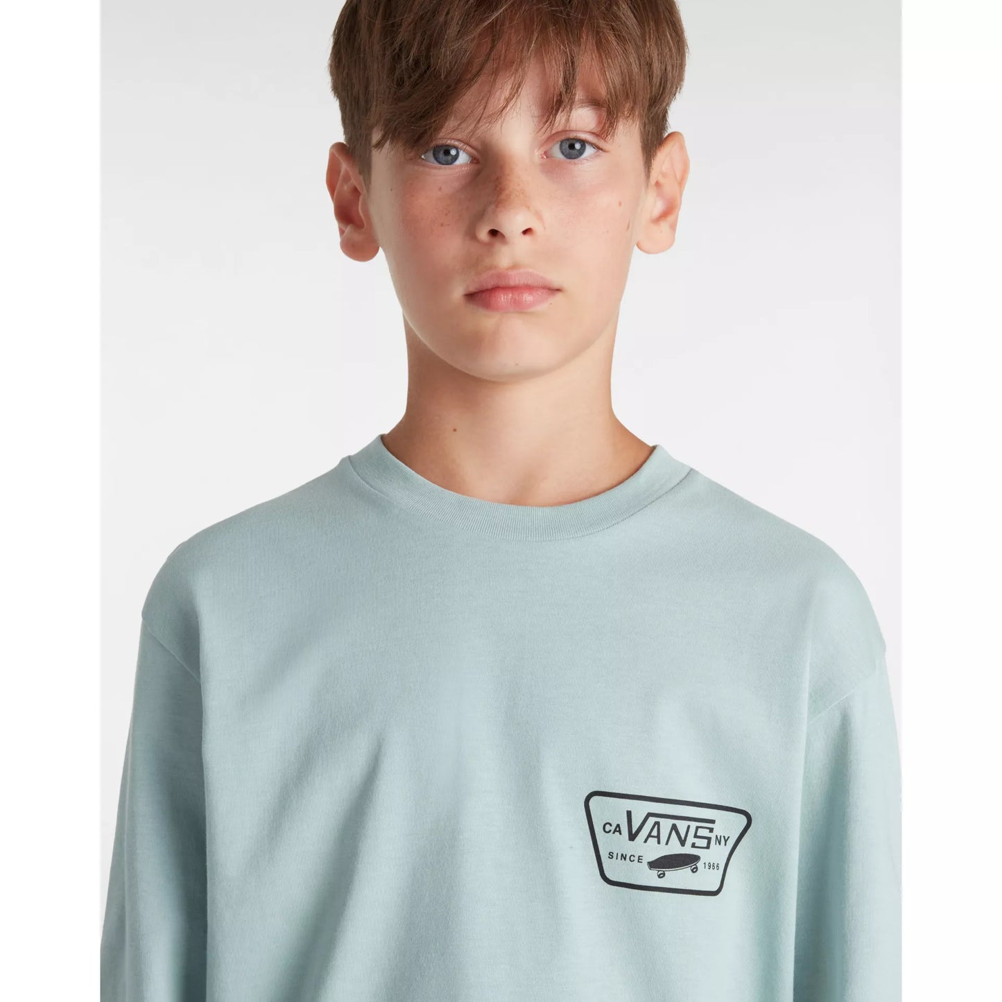 T-Shirt Vans a manica lunga celeste - 8/14 ANNI