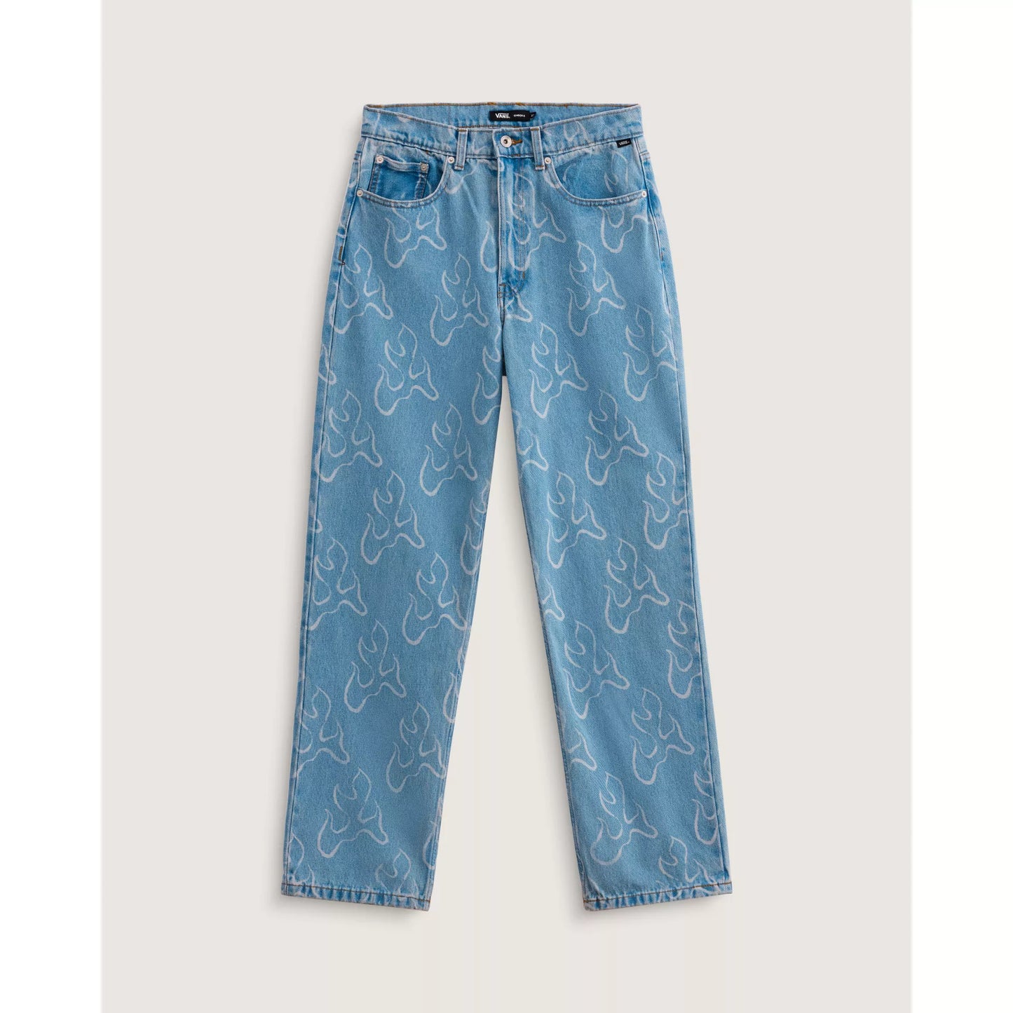 Jeans Check 5 con fiamme