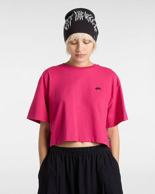 T-Shirt Salton relax crop fucsia