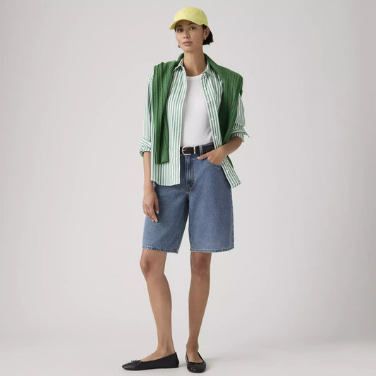 Pantaloncini Baggy dad in denim