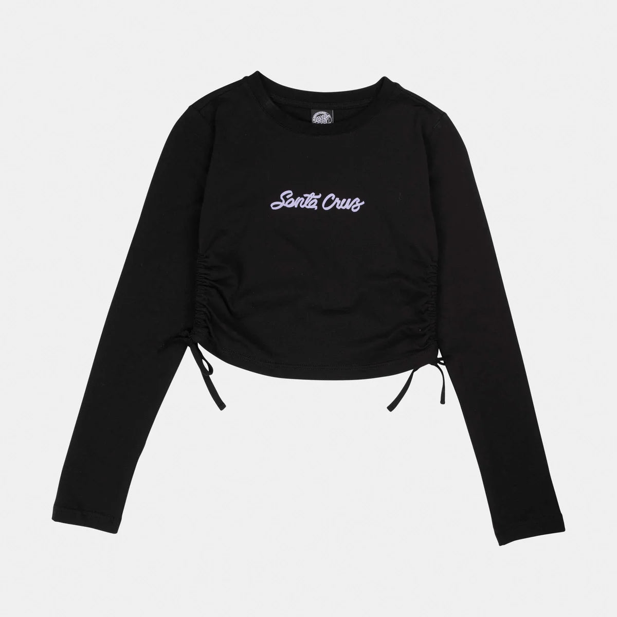 T-shirt Love script a manica lunga nero