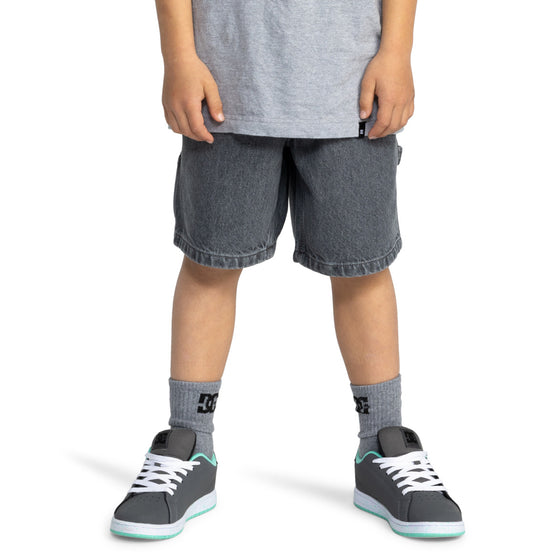 Pantaloncino carpenter baggy denim grigio - 8 ANNI / 16 ANNI
