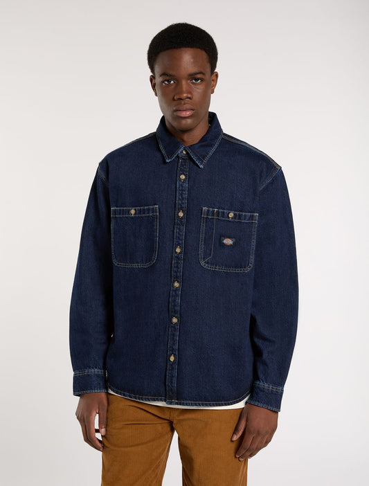 Camicia Mechanic in denim scuro