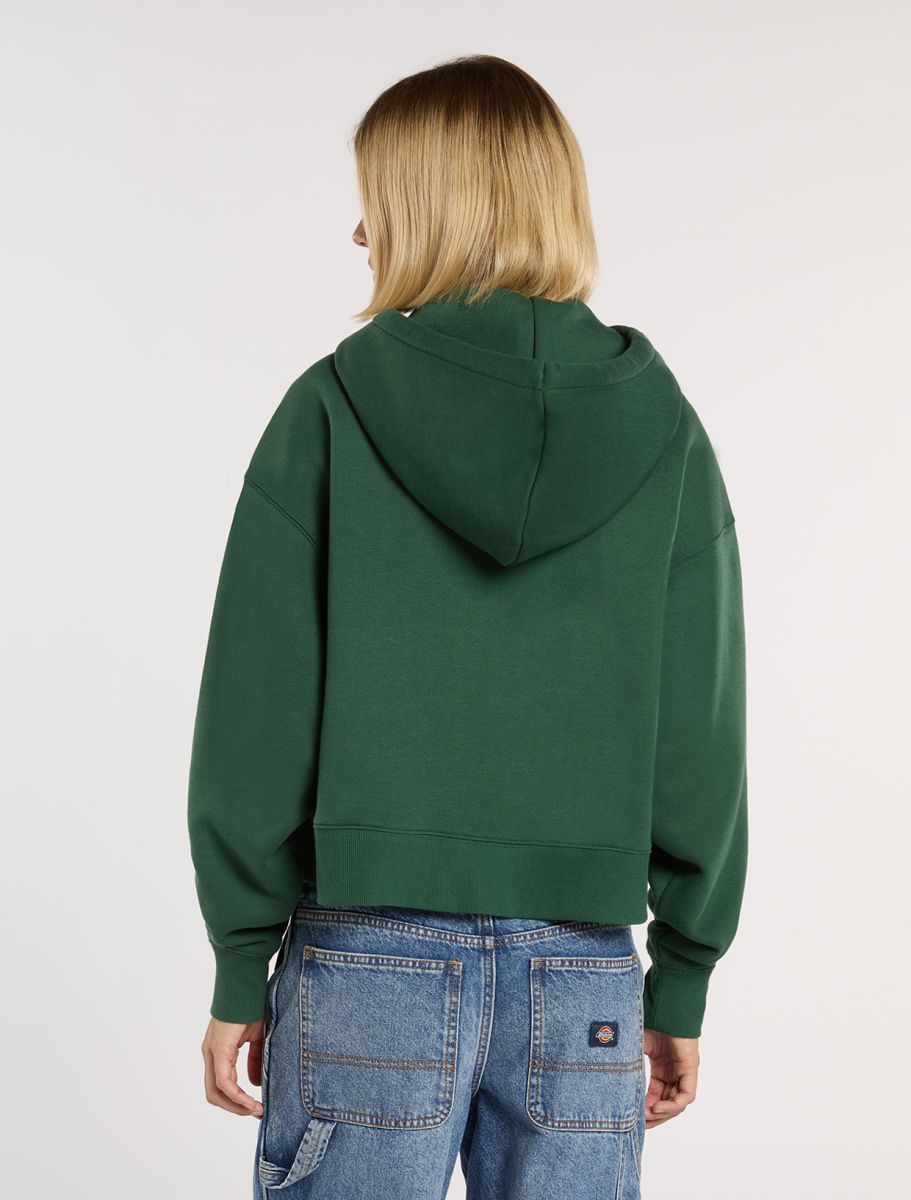 Felpa Oakport full zip con cappuccio verde