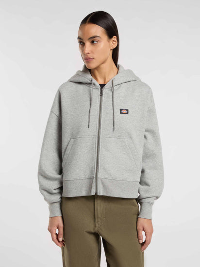Felpa Oakport full zip con cappuccio grigio
