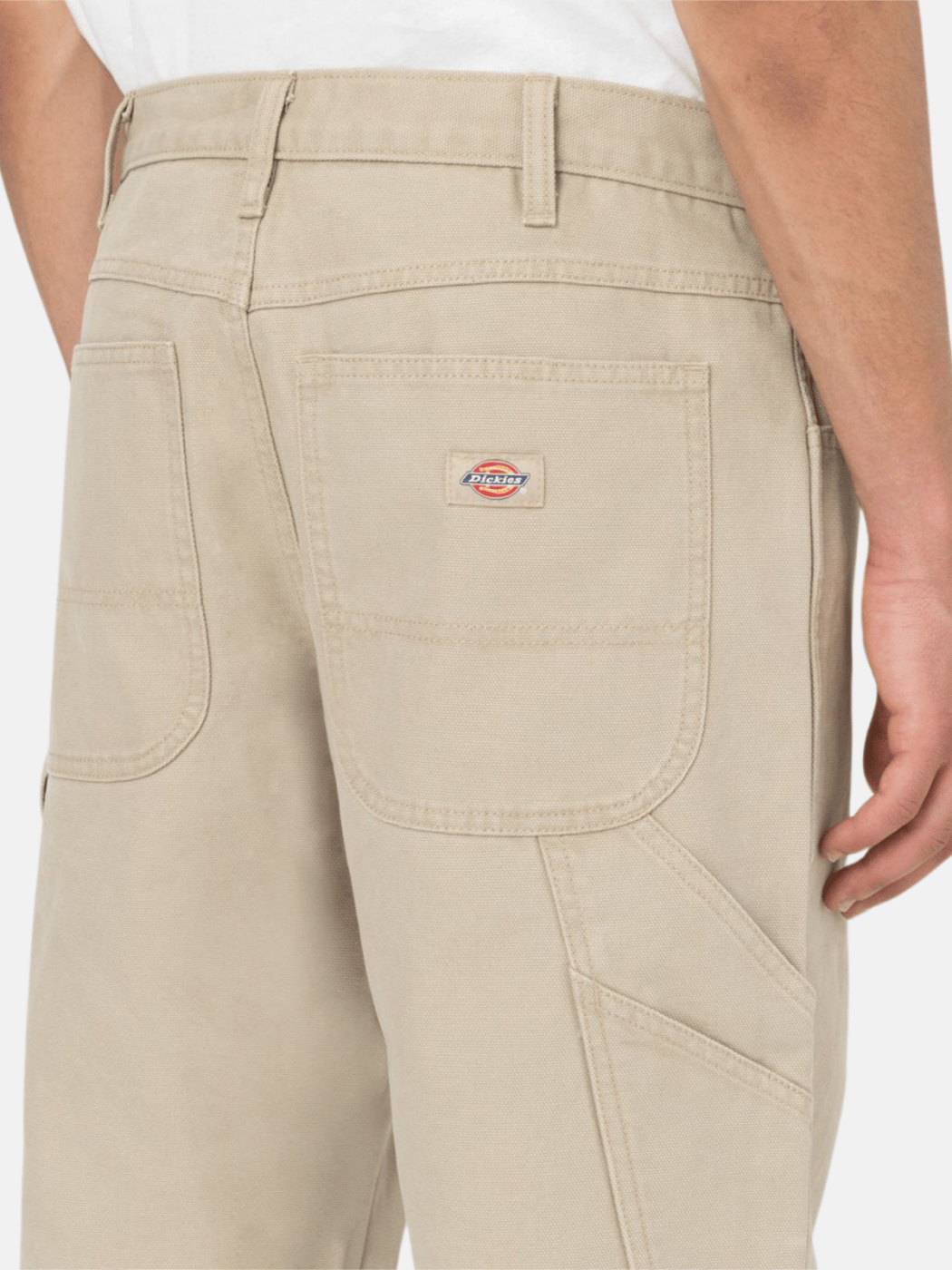 Pantalone carpenter in canvas sabbia