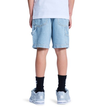 Pantaloncino carpenter baggy denim chiaro - 8 ANNI / 16 ANNI