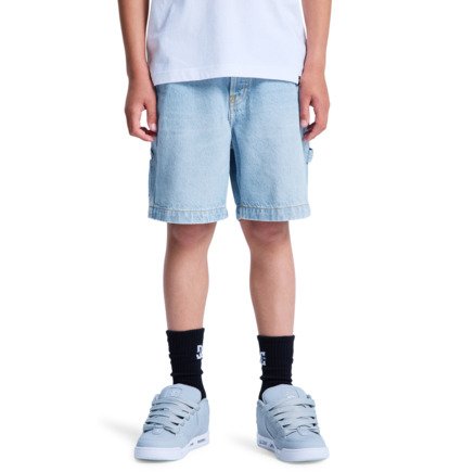Pantaloncino carpenter baggy denim chiaro - 8 ANNI / 16 ANNI