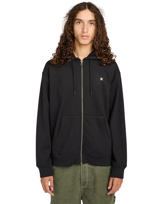 Felpa Icon rain full zip con cappuccio nero