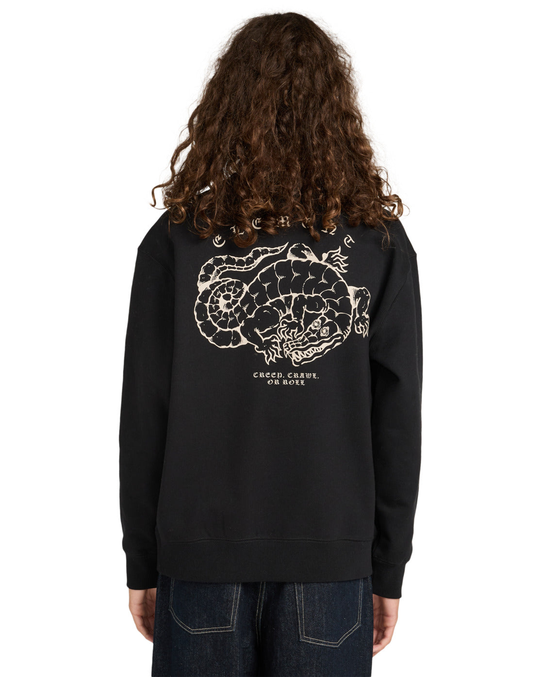 Felpa Aligator girocollo nero