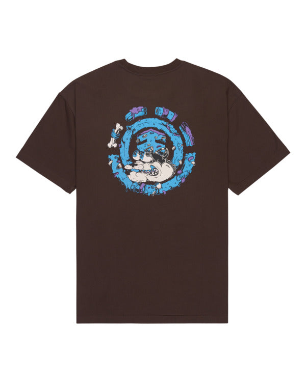T-Shirt Bad doggie marrone