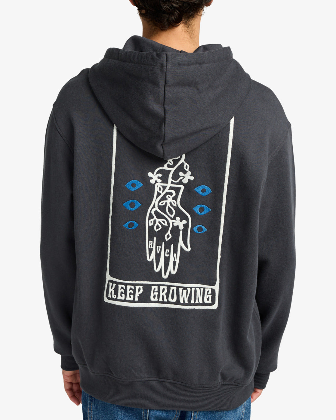 Felpa Keep Growing con cappuccio nero