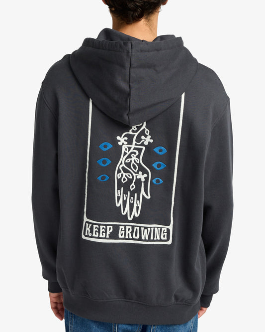 Felpa Keep Growing con cappuccio nero