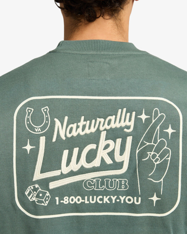 Felpa Lucky you girocollo verde