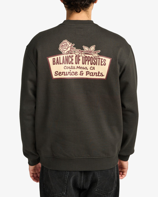 Felpa Rose sign girocollo nero