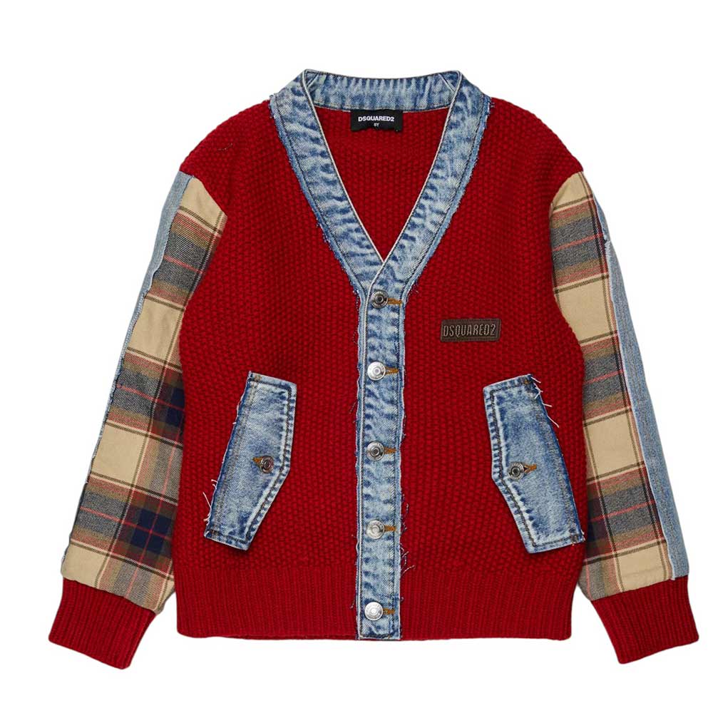 Maglioncino DSQUARED in maglia rosso  - 12/16 ANNI