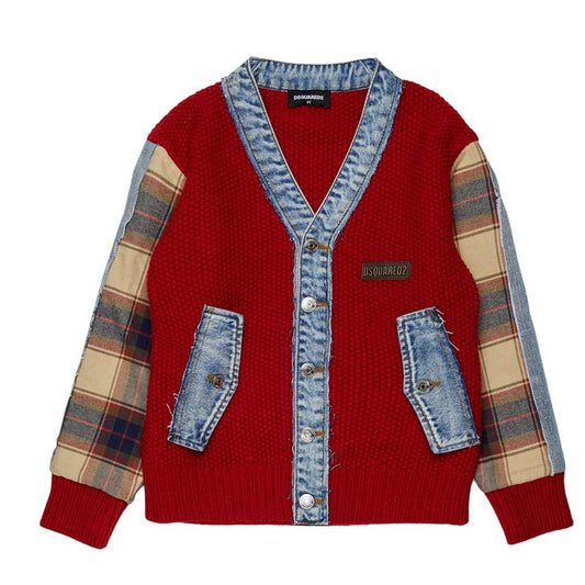 Maglioncino DSQUARED in maglia rosso  - 12/16 ANNI