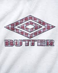 Felpa Butter Goods x Umbro girocollo grigio
