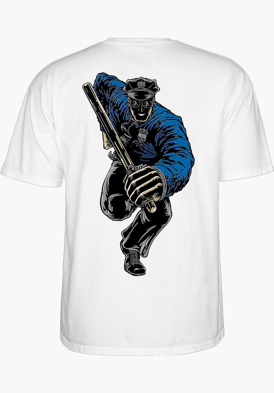 T-Shirt Chris Senn police bianco