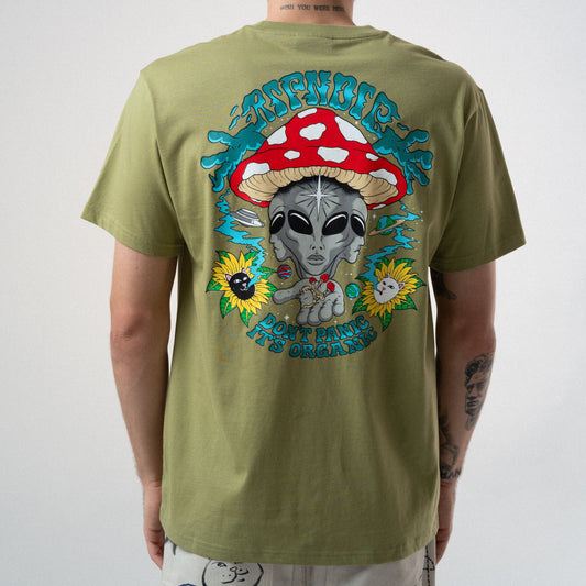 T-Shirt Don't panic verde