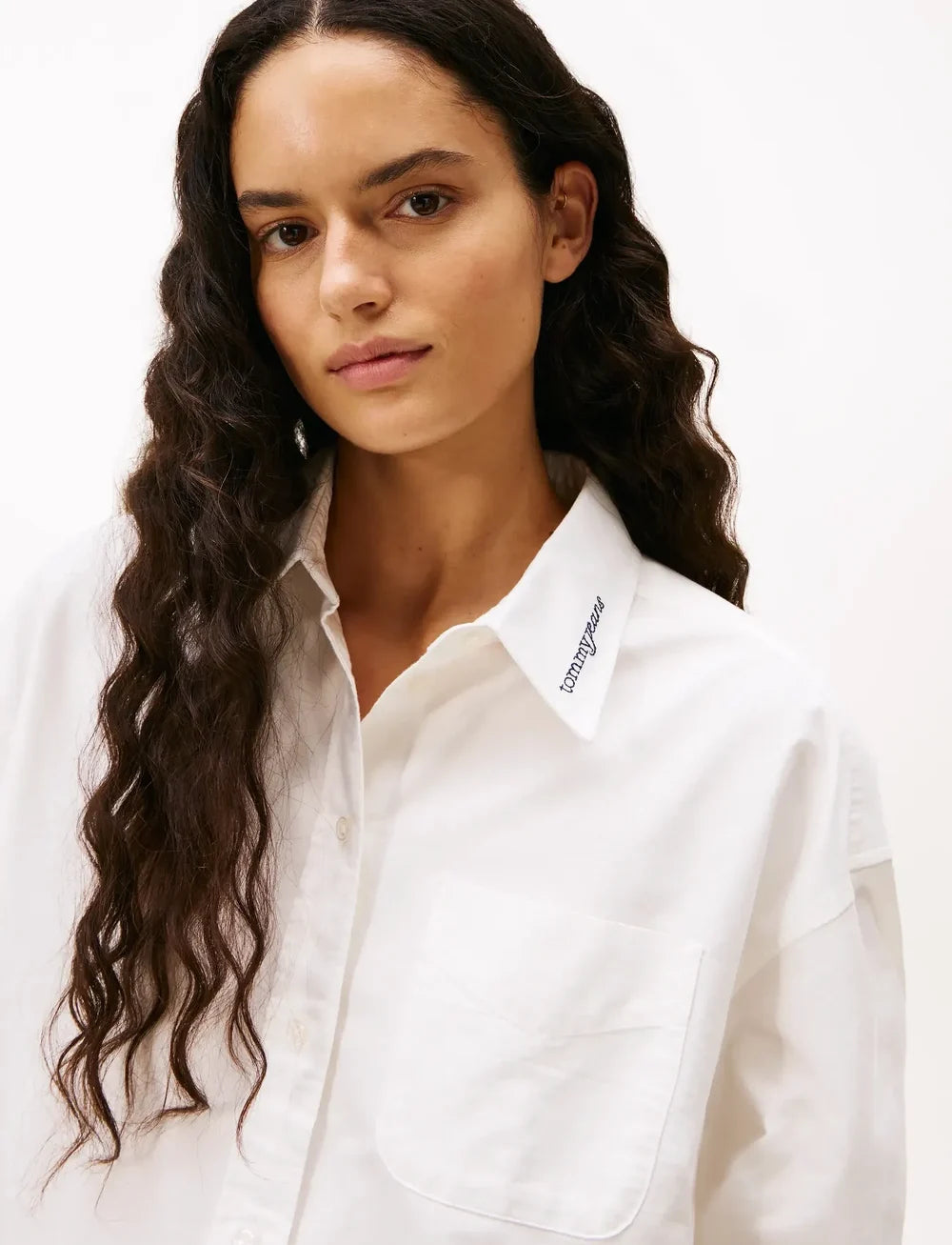 Camicia Okford crop bianco