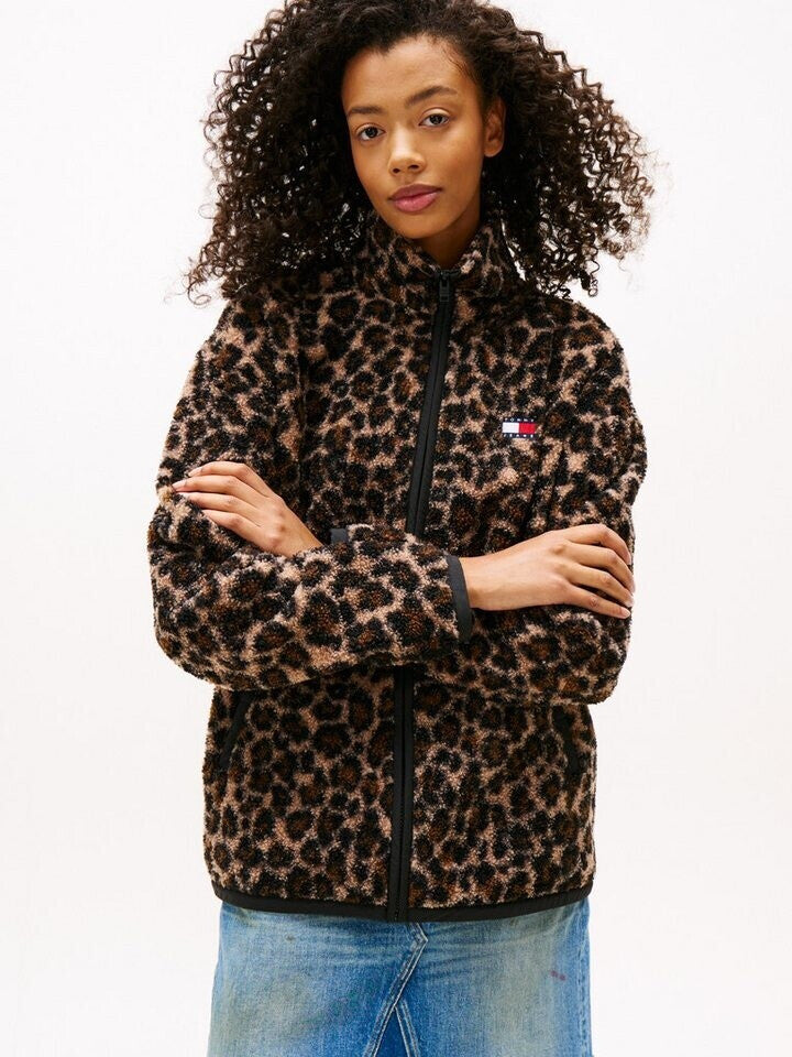 Felpa Tommy Jeans oversize leopardato