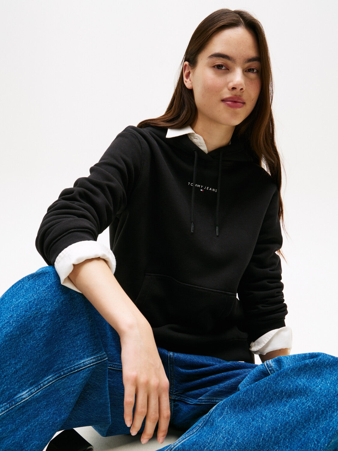 Felpa Tommy jeans con cappuccio nero