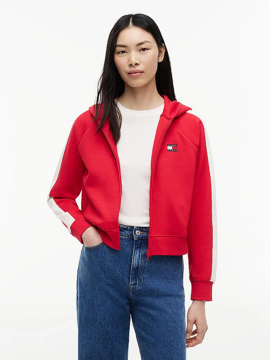 Felpa Tommy jeans con cappuccio rosso