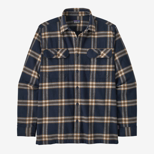 Camicia Midweight Fjord flanella blu/marrone